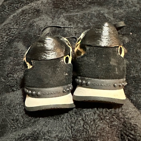COACH Black Cheetah Leopard Print Moonlight Wild Beast Sneaker Shoe Size 7 - Picture 2 of 11